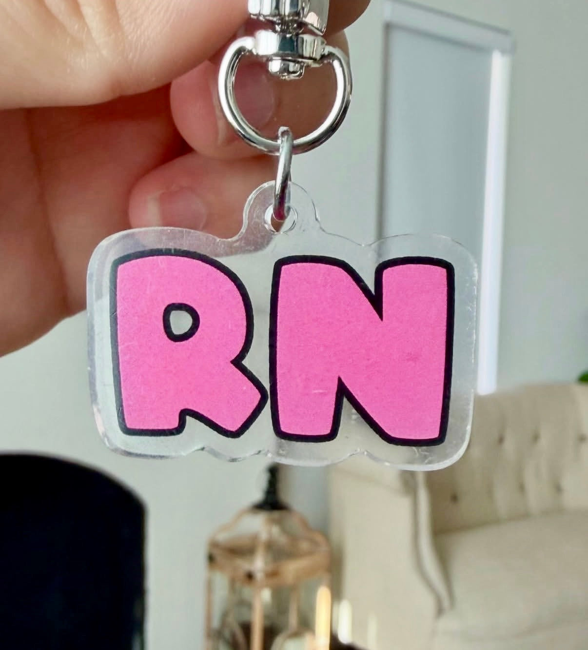 Pink RN Charm